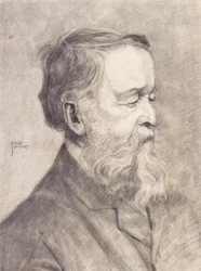 Mezzobusto di un uomo barbuto